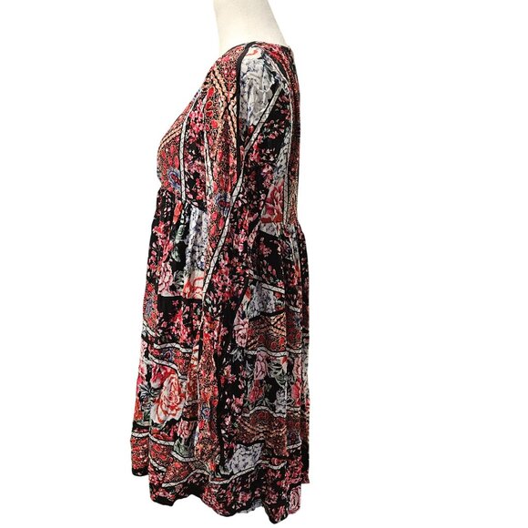 Jaase Woman Babydoll Boho Chic Mini Dress XS Festival Cottagecore Artisanal Core - Picture 2 of 13